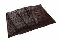 Сумка клатч из натуральной кожи крокодила коричневый Таиланд