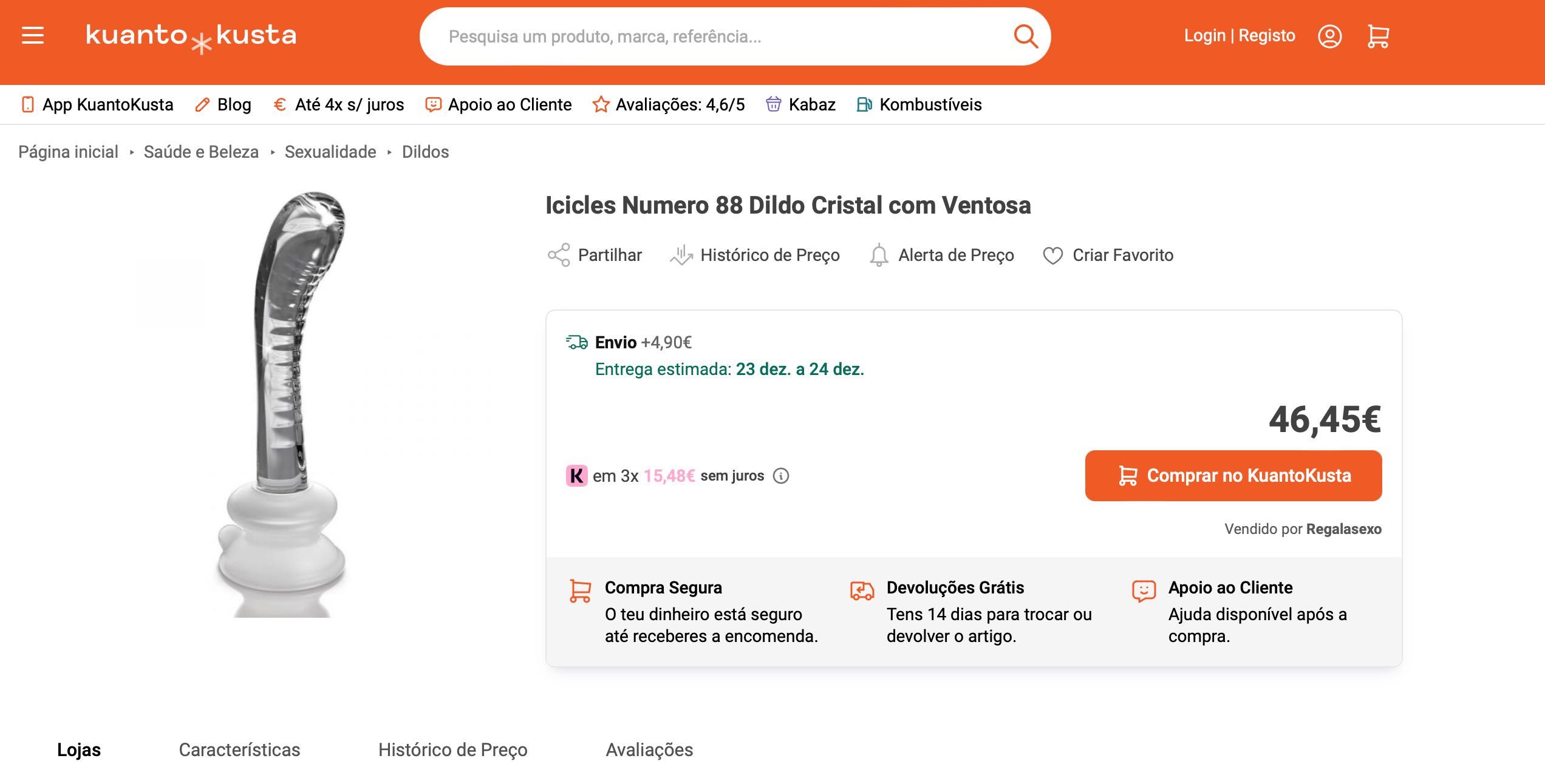 Brinquedo Íntimo : Plug Pipedream Icicles Nº 88 (NOVO)