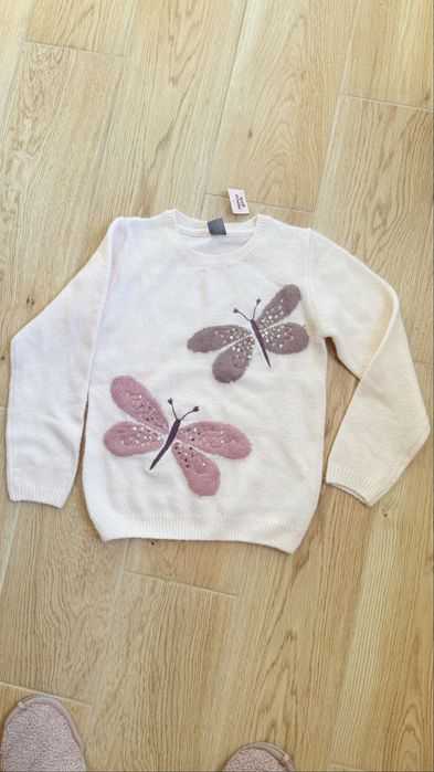 Кофта вʼязана нарядна світшот для дівчинки