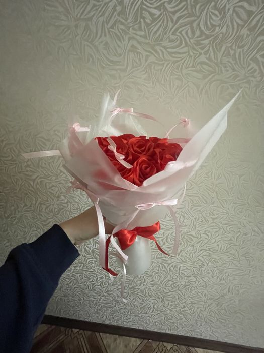 Букети з атласної стрічки