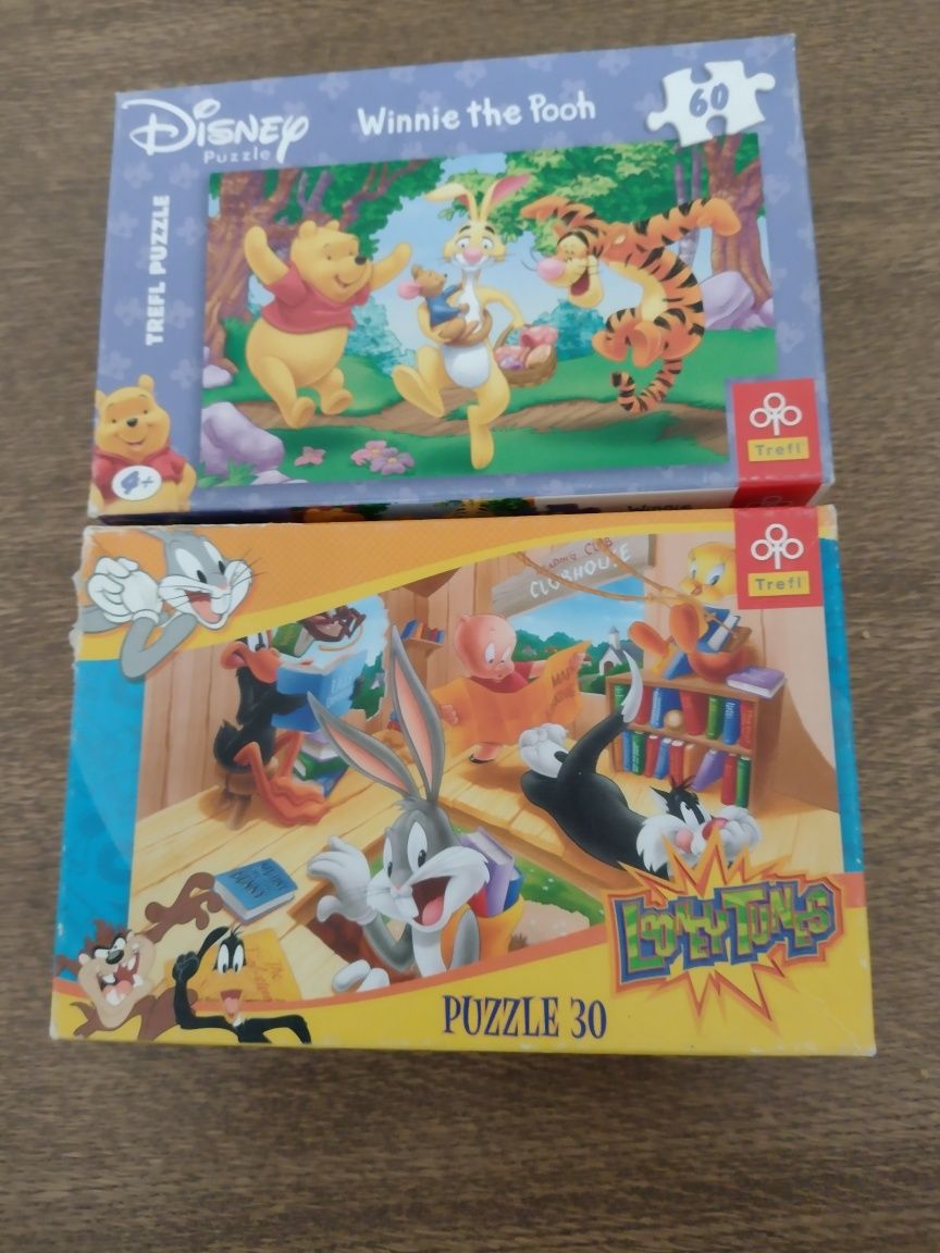 Puzzle Disney - Kubuś Puchatek,Królik Baks.  3-7 lat  2 sztuki