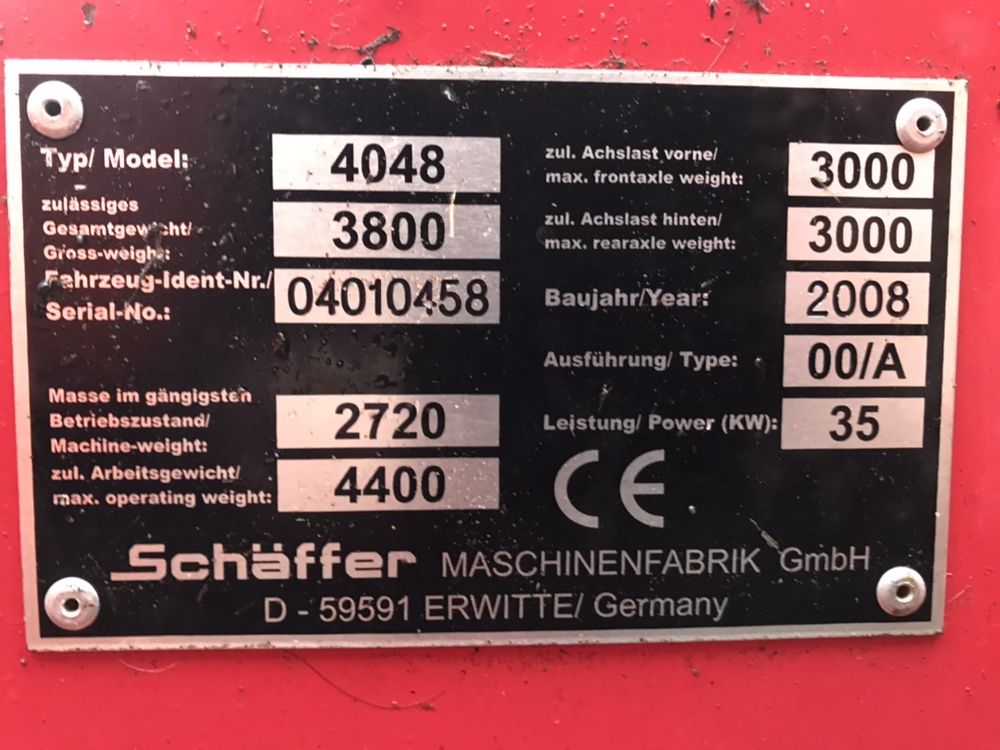 Ładowarka mini ładowarka Schaffer 4048 Weidemann nowe opony zNiemiec