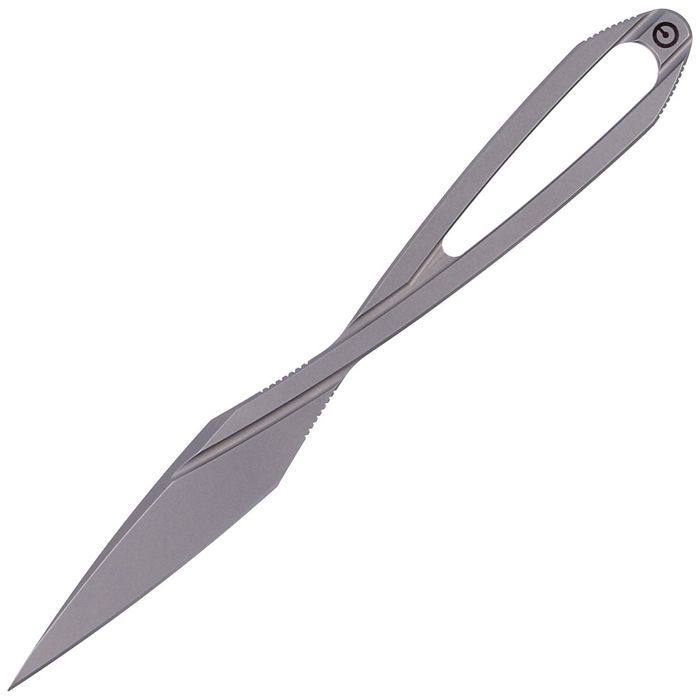 Nóż na szyję CIVIVI D-Art, Silver Bead Blasted D2 by Ostap Hel