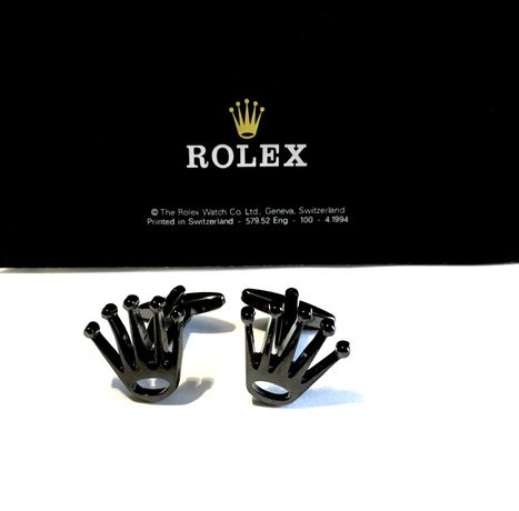 ROLEX luksusowe spinki do mankietów ze stali 316L pokrytej ceramiką