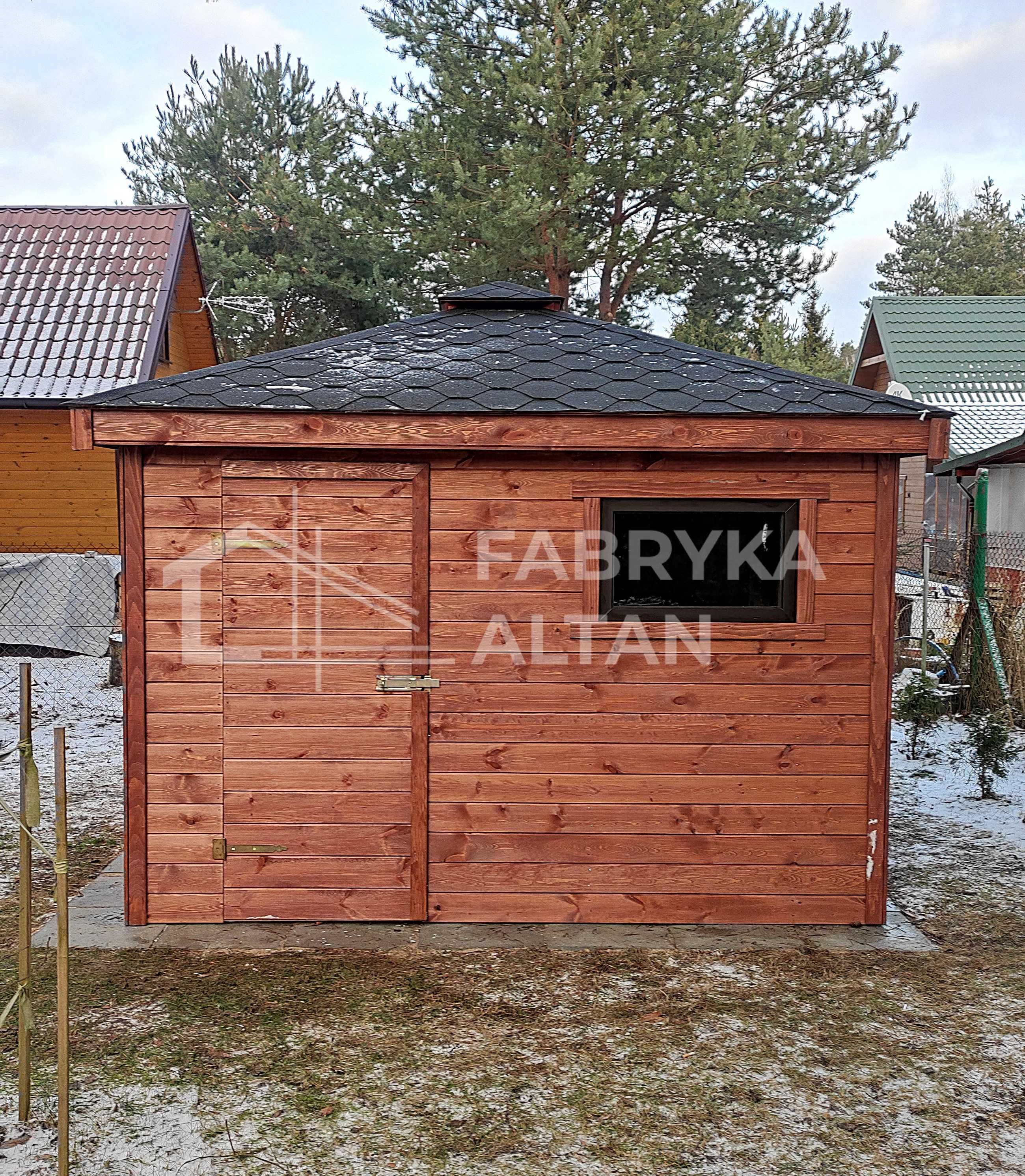 Domek narzędziowy, ogrodowy, drewniany 3x3