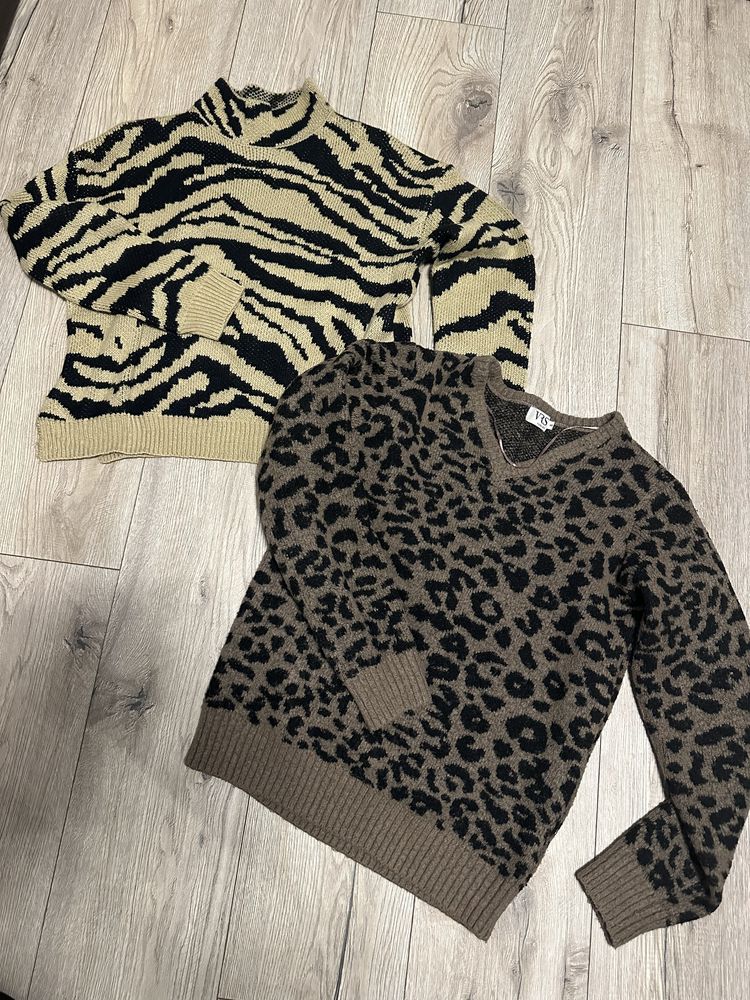 2x sweter xs/s patera zebra