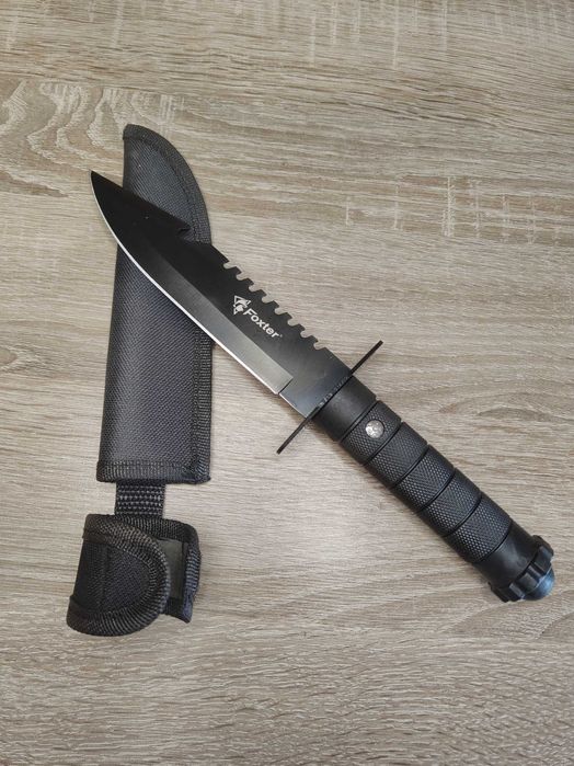 Nóż taktyczny Rambo 28cm | Stała głownia, piła pokrowiec cordury N1863