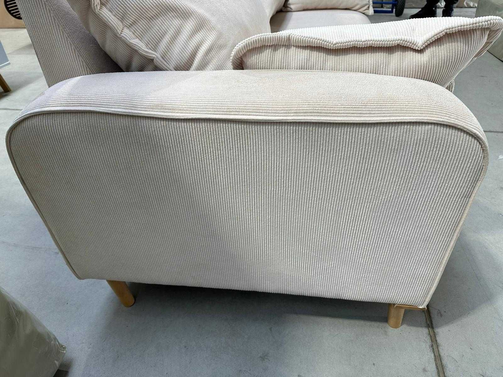Sofa Beżowa 3 -osobowa w tkaninie obiciowej Fjord 23