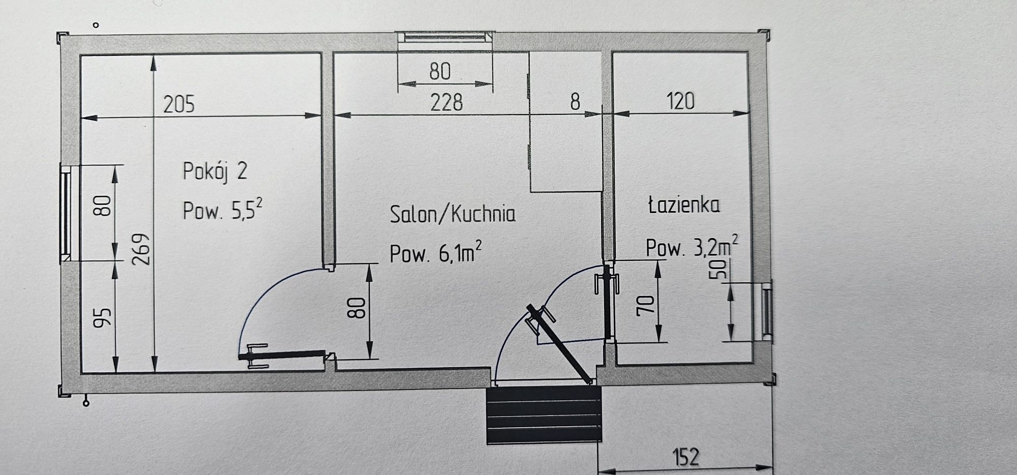 Domek letniskowy, tiny hause CORDA 1 o wymiarach 6x3