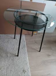 Stół okrągły Metalowo szklany ikea allsta