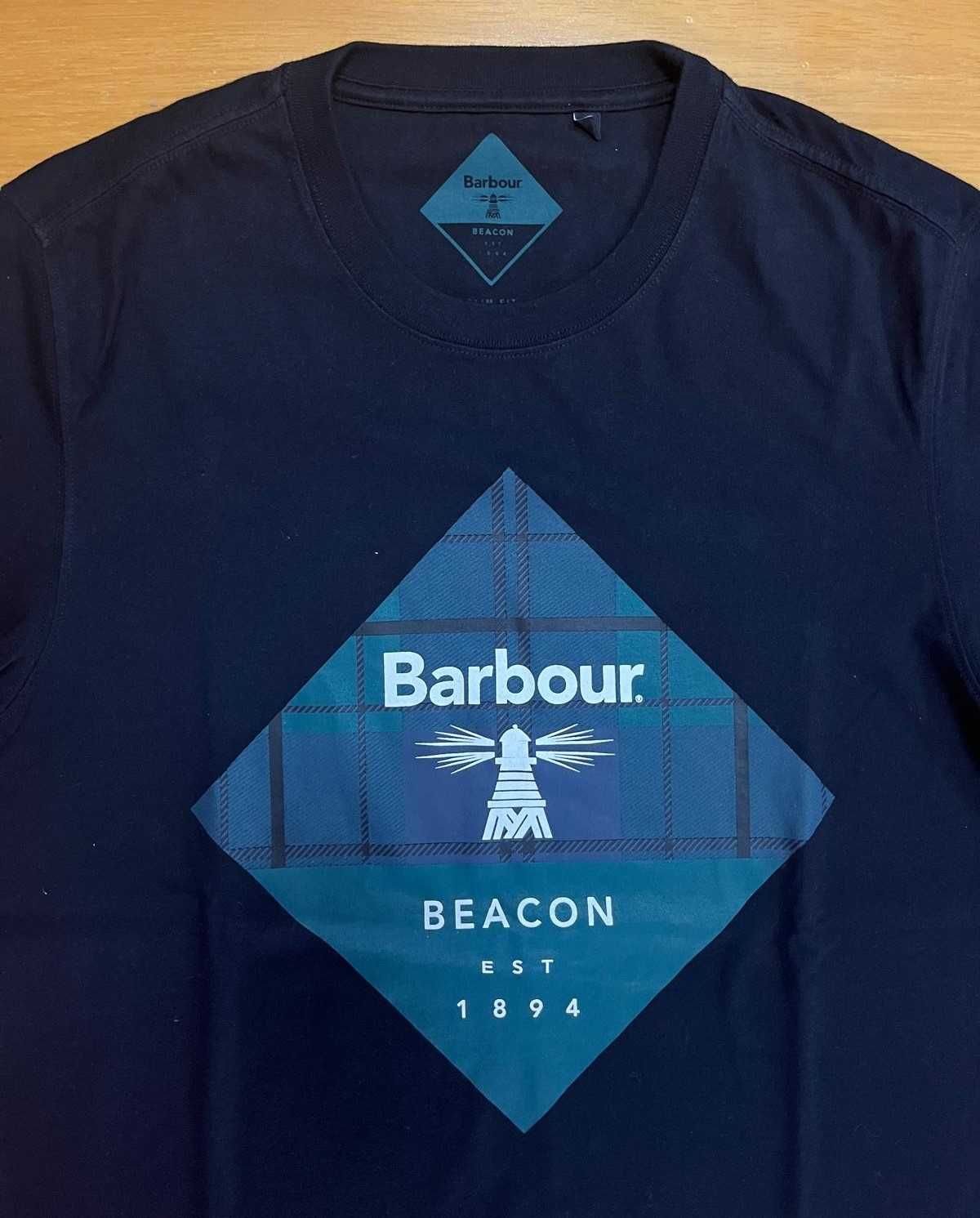 T-shirt preta da Barbour - Homem - Tamanho M