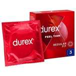 Prezerwatywy Durex Feel Thin 3 szt. Regular Fit cienkie dopasowane