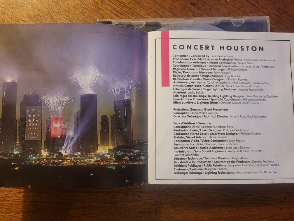 CD Jean Michel Jarre in Concert Houston Lyon 1987 Dreyfus