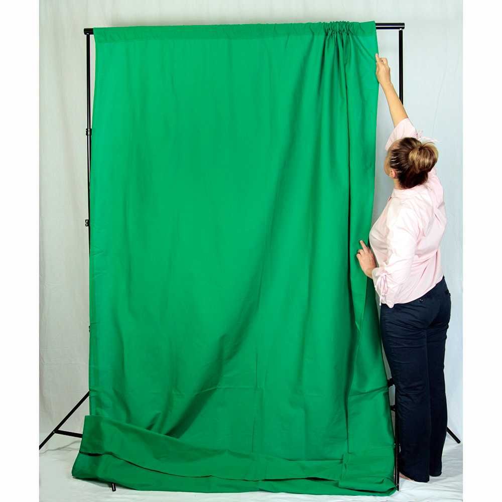 Хромакей зеленый фон, тканевый  (2 на 3 метра)