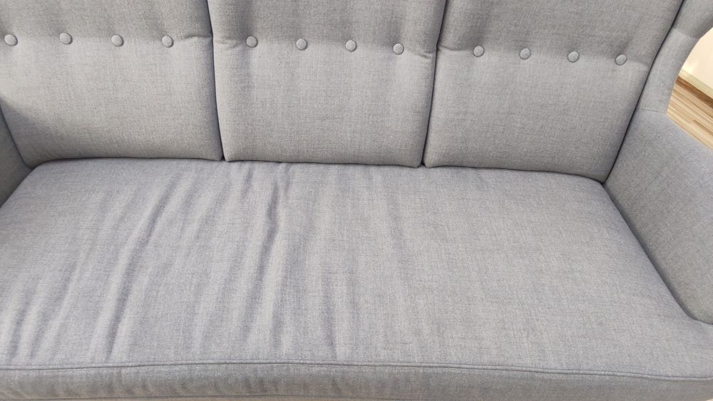 IKEA STRANDMON Sofa 3-osobowa Nordvalla ciemnoszar