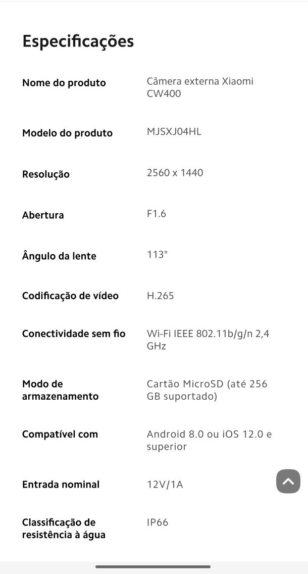 Xiaomi CW400 outdoor camera