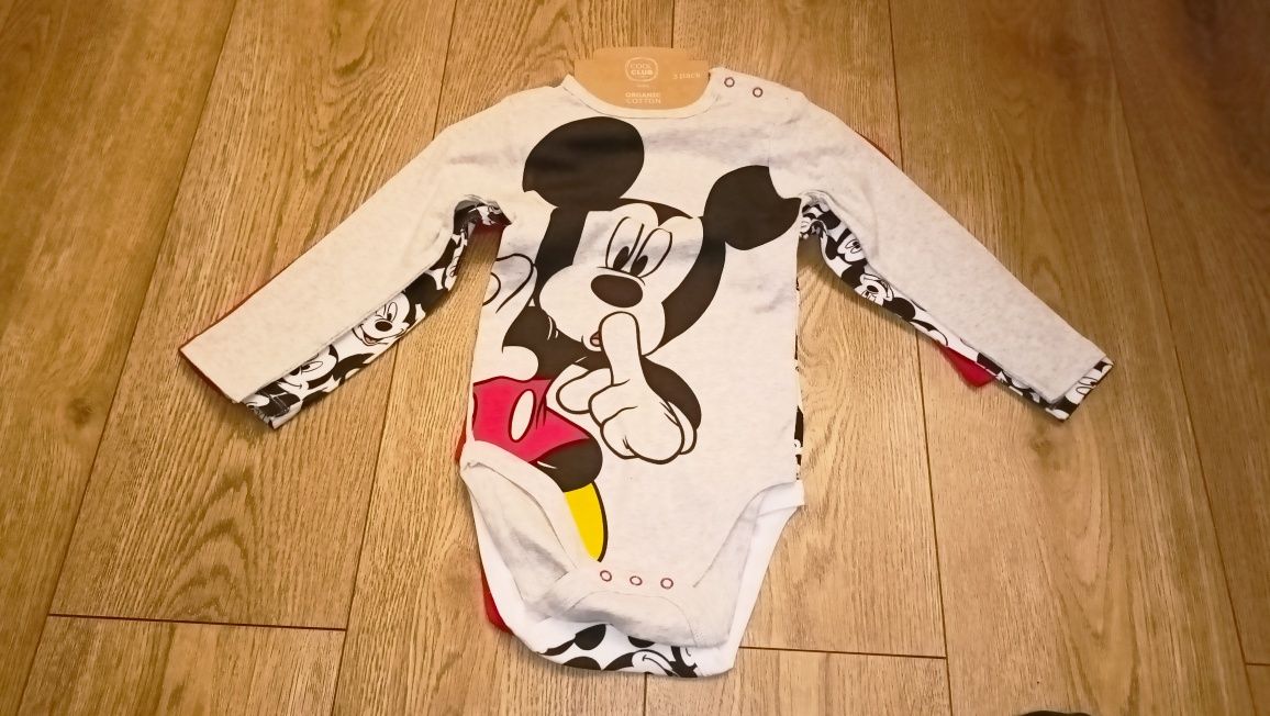 Bodziak 3pack 92 smyk myszka Mickey