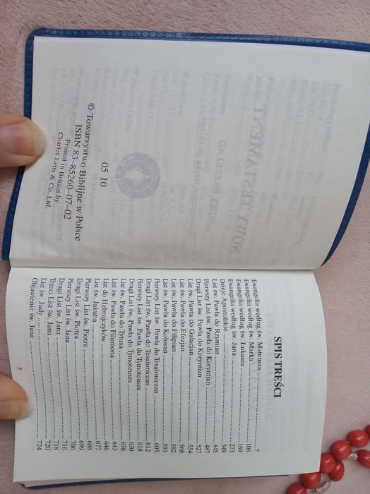 Zestaw dewocjonalia Różaniec i Pismo Święte