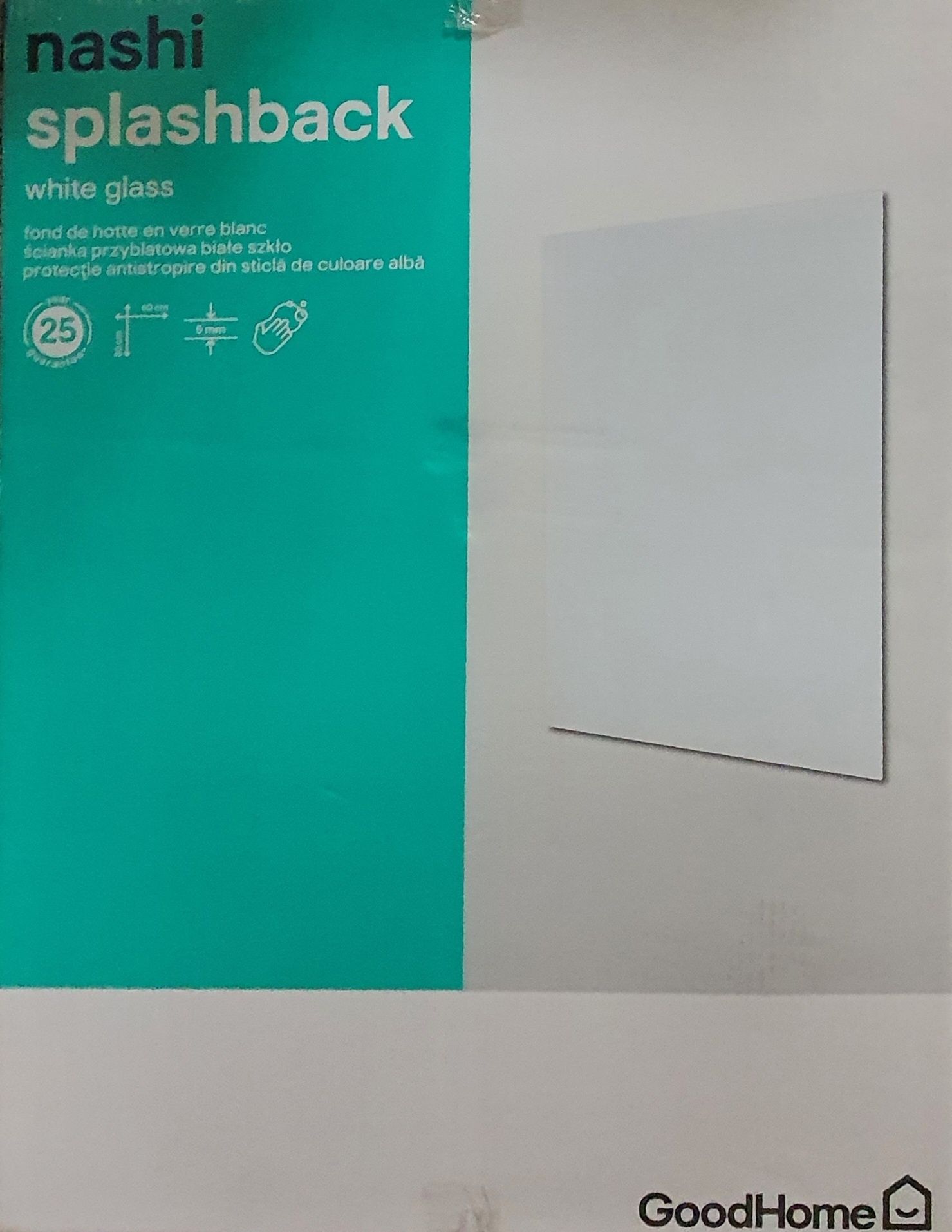 2 szt. panel kuchenny szklany kolor biały