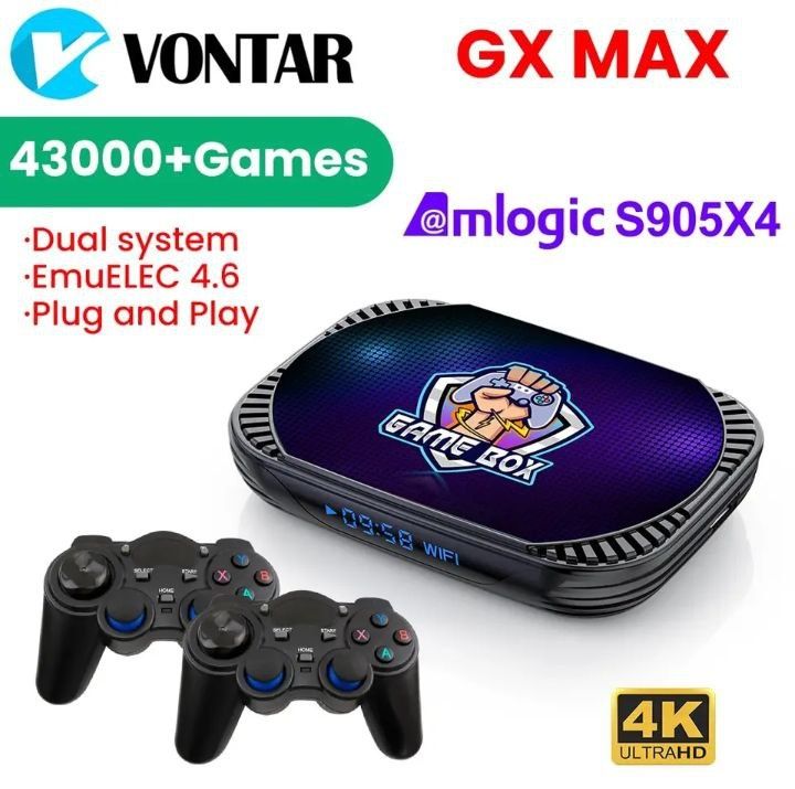 Ігрова консоль, Tv box, 64gb, amlogic s905x4, приставка андроїд