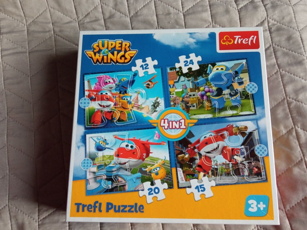 Puzzle super wings, strażak sam, trefliki