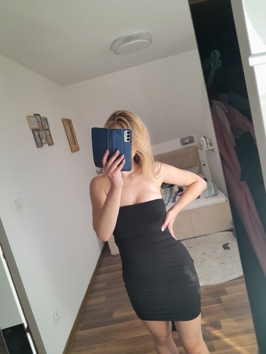 Sukienka hiszpanka wiązana viskoza sexy letnia mini czarna hit