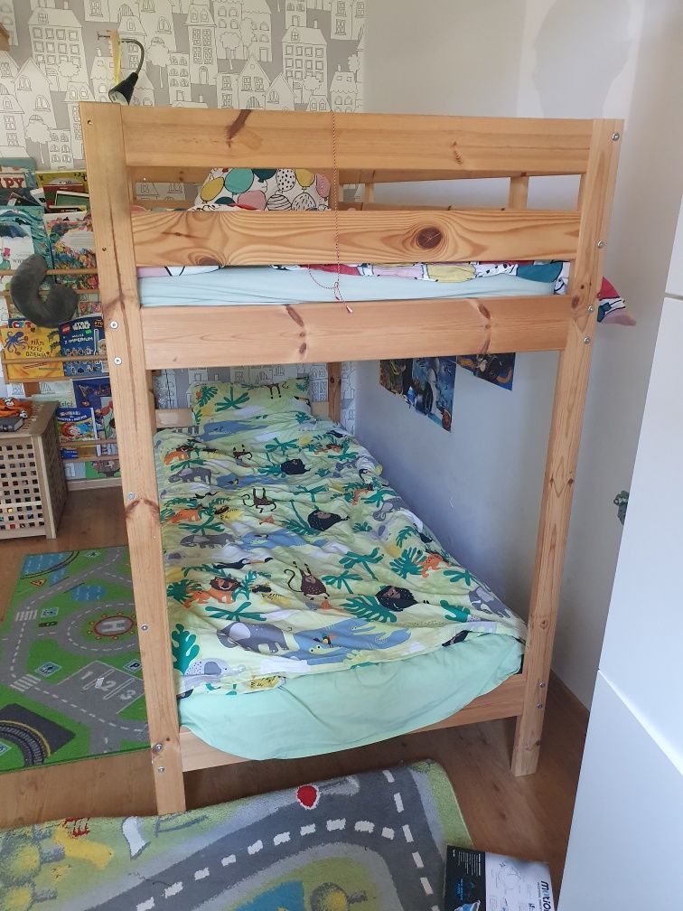 Łóżko piętrowe Ikea Mydal drewniane