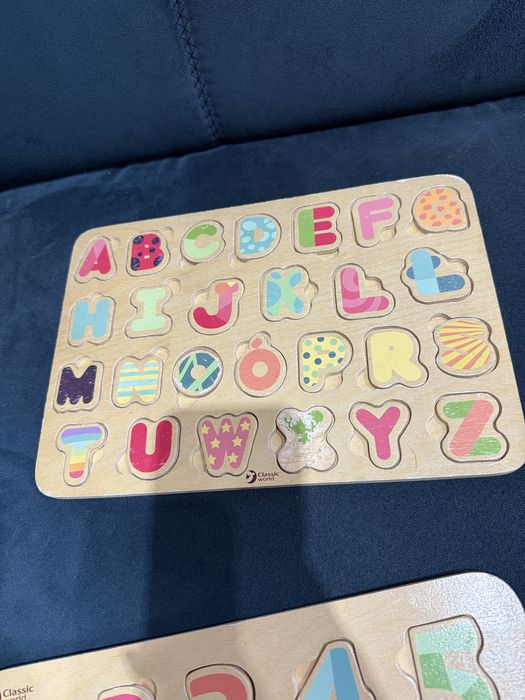 Literki / cyferki drewniane do nauki dla dzieci