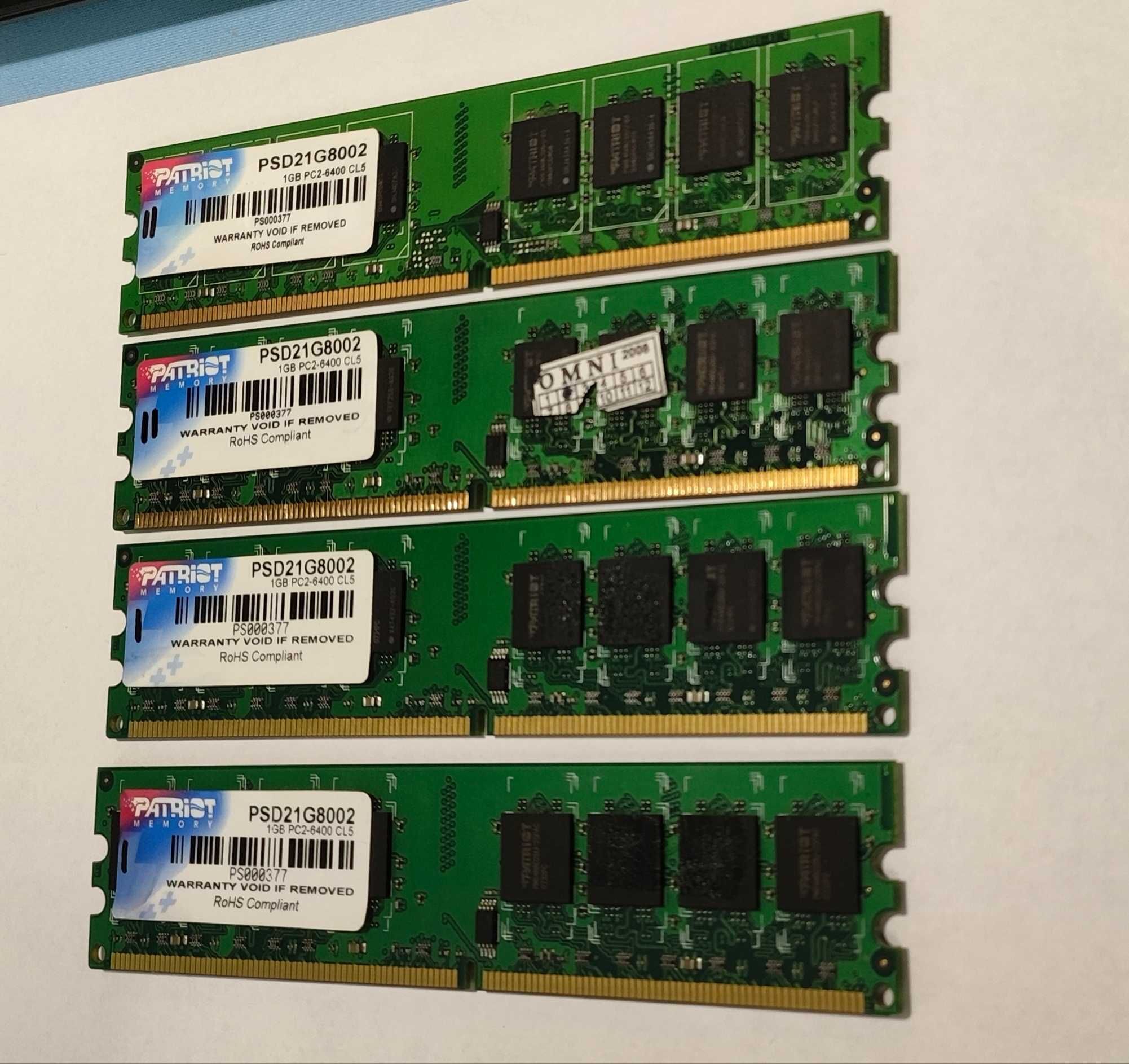 Оперативна пам'ять Patriot DDR2 800 МГц 1 ГБ, PSD21G8002, CL5