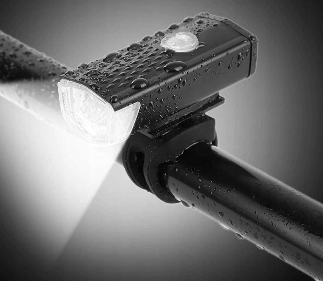 Lampka rowerowa LED przednia tylna latarka zestaw USB lampek na rower