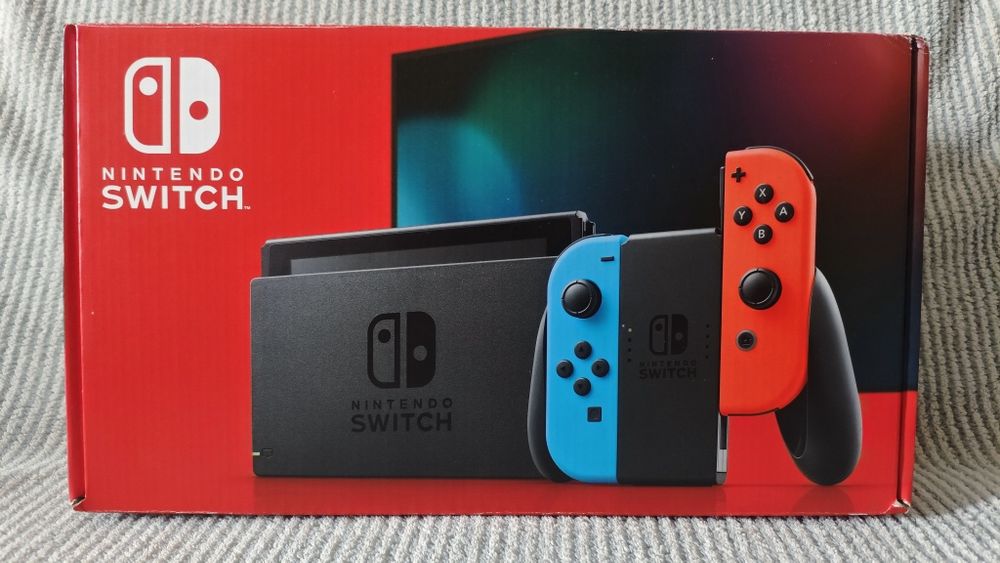 Коробка от Nintendo Switch Neon blue/red (обновленная версия)