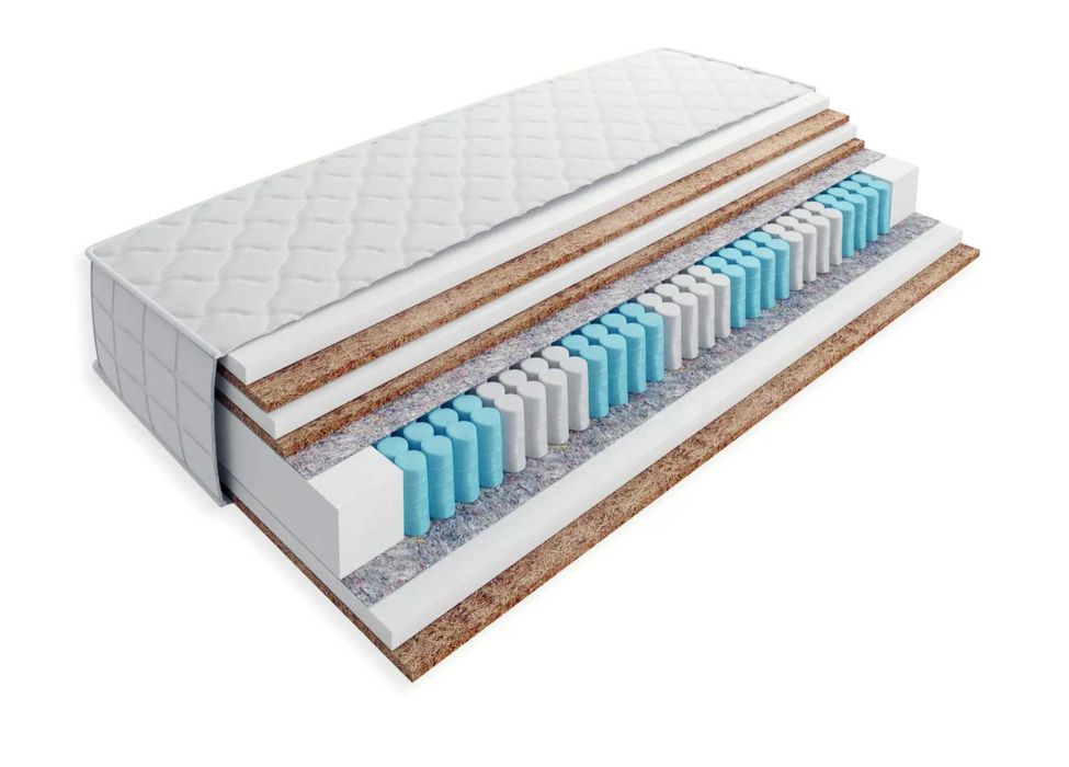 Super twardy materac H5 kokos 140x200 EMLAR + ochraniacz 140x200