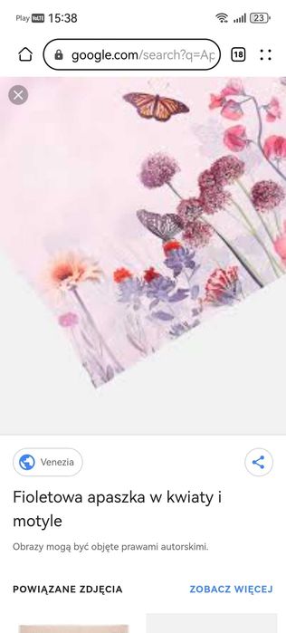 Jedwaba apaszka fioletowa VENEZIA