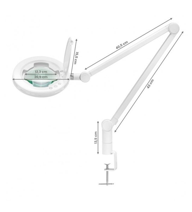 Lampa lupa led Glow 8021 do blatu reg. Barwa światła