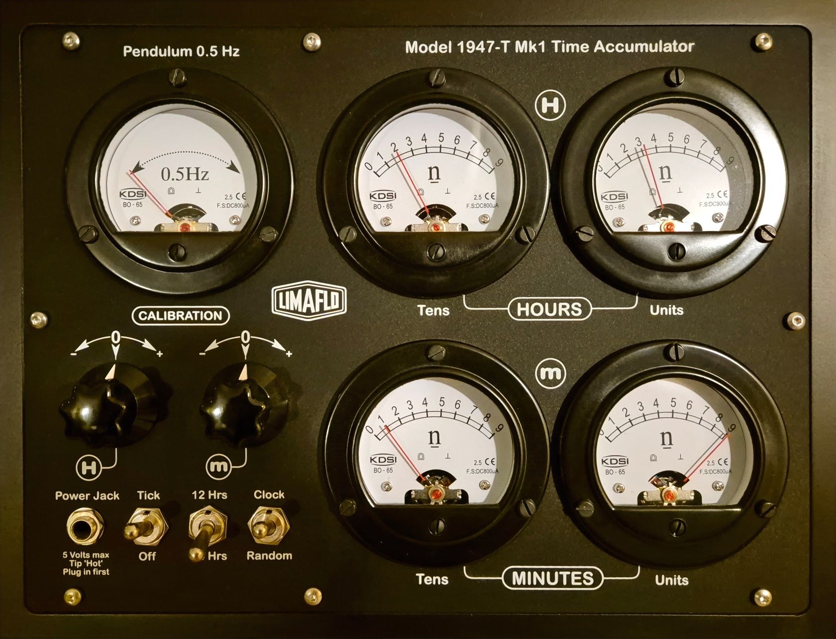 Zegar LIMAFLO The 1947-T Mk1 Revision II Time Accumulator -Kickstarter