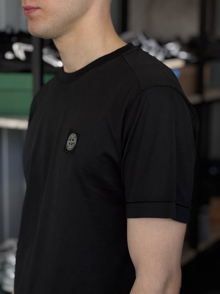 Футболка Stone Island Black (ОРИГІНАЛ) Чоловіча футболка Stone Island