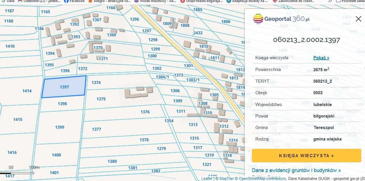 Sprzedam bezpośrednio fajną działkę budowlaną w Lipowcu Tereszpolskim