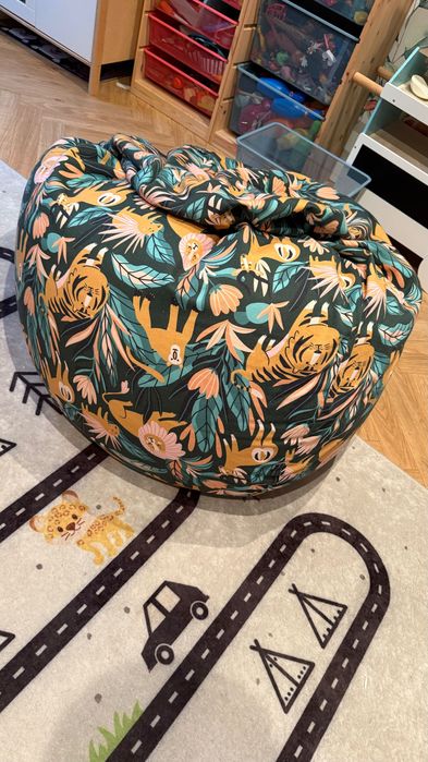 Worek do siedzenia Yellow Tipi bardzo duży 80x115 cm, 100% bawełna