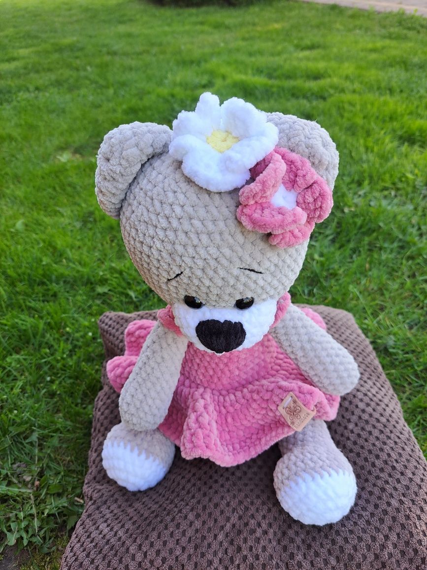 Miś dla dziewczynki szydełko handmade rękodzieło