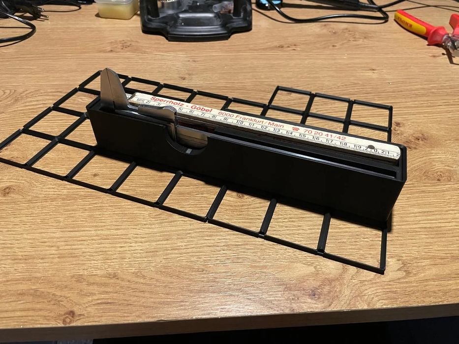 Suporte para Calibre e Dobradiça Gridfinity (1x6)