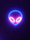 Nowy neon, lampka na ścianę w kształcie aliena kosmity