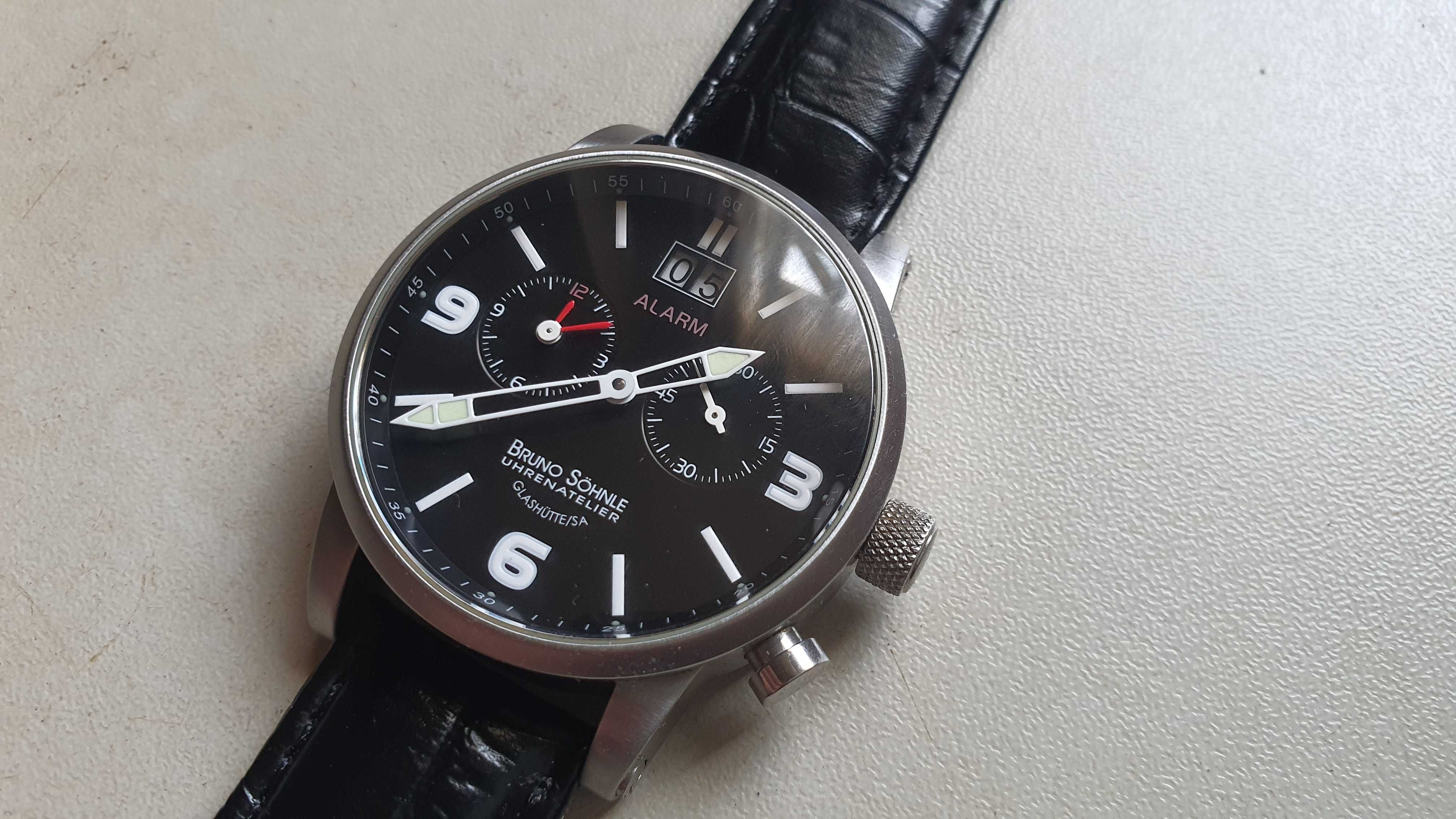 bruno sohnle - glashutte - alarm - zegarek