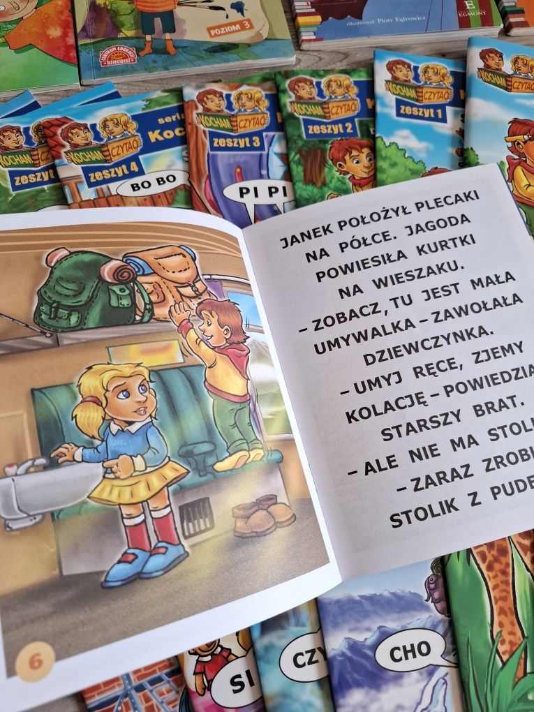 Kocham czytać czytam sobie książki do nauki czytania