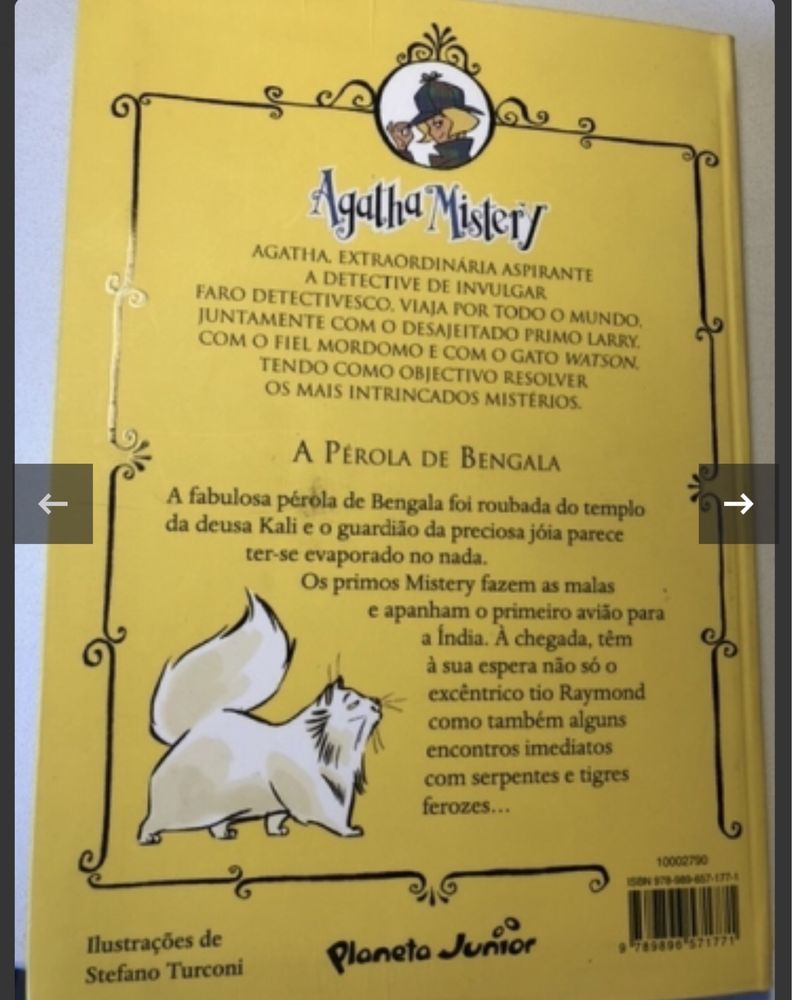 Livro “agatha mistery- a pérola de bengala