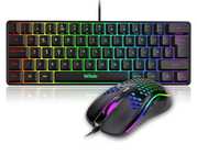 Zestaw klawiatury i myszy do gier RedThunder 60% RGB, ultrakompaktowa