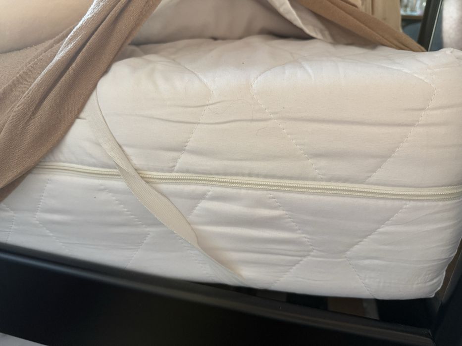 Łóżko metalowe ikea z materacem SAGSTUA