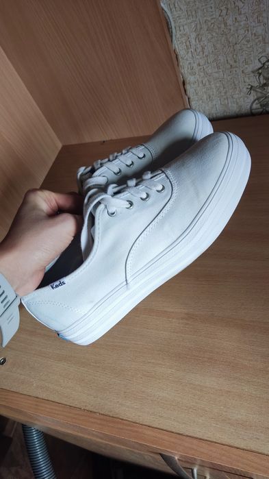 Білі кеди Keds, 24 см. Нові, текстиль. Ортопедична устілка.