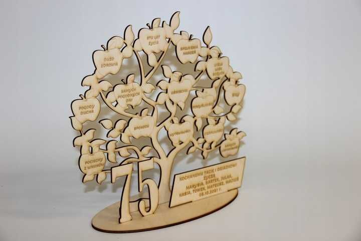 Drzewko okolicznościowe  z grawerem/ suwenir rocznicowy