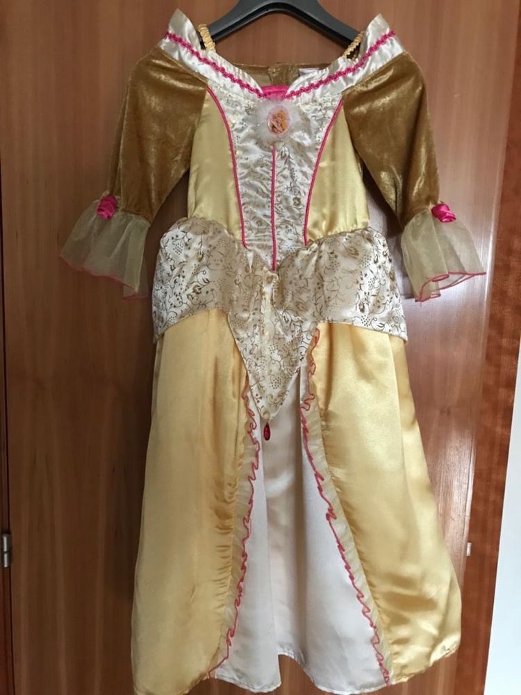 Vestido princesas amarelo Disney