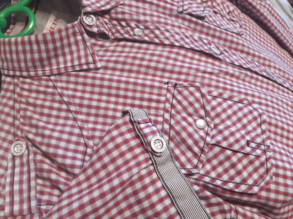 Koszula z krótkim rękawem w kratkę rozmiar L